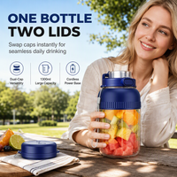 Handheld Cordless Electric Bottle USB Rechargeable Mini Travel Fruit Blender