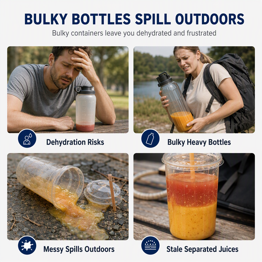 Handheld Cordless Electric Bottle USB Rechargeable Mini Travel Fruit Blender