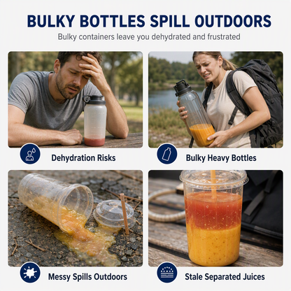 Handheld Cordless Electric Bottle USB Rechargeable Mini Travel Fruit Blender