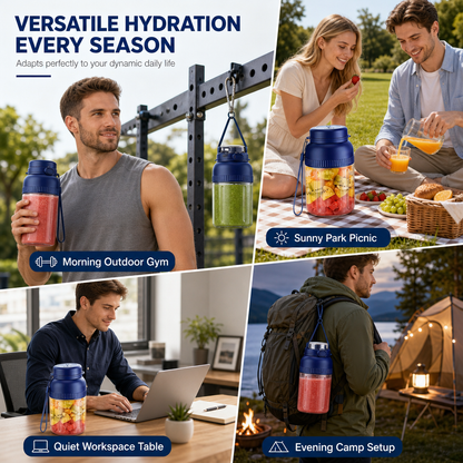 Handheld Cordless Electric Bottle USB Rechargeable Mini Travel Fruit Blender