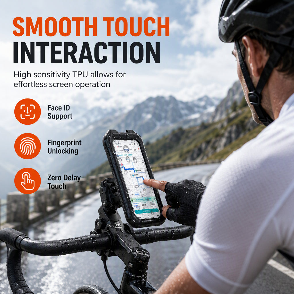 🚲 LIMITED-TIME 50% OFF! ⚡ Waterproof Bike & Motorcycle Phone Holder – IPX6, Touchable, 360° Rotation ✨