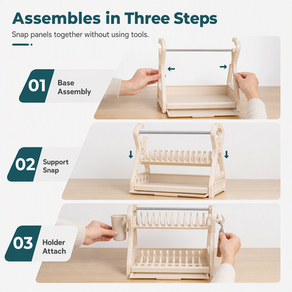 🍽️ Time-Limited Special ✨ Vertical Steel Dish Drying Rack — 12 Plates & Drip Tray 🔧