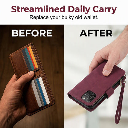 📢📢50% OFF !! ⏰2-in-1 Magnetic PU Leather Wallet Case