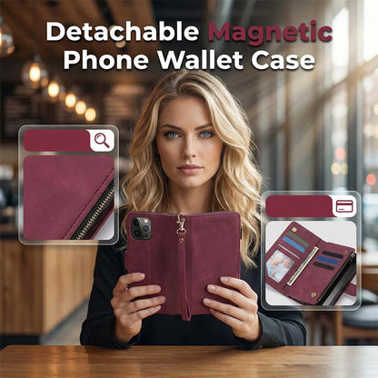 📢📢50% OFF !! ⏰2-in-1 Magnetic PU Leather Wallet Case