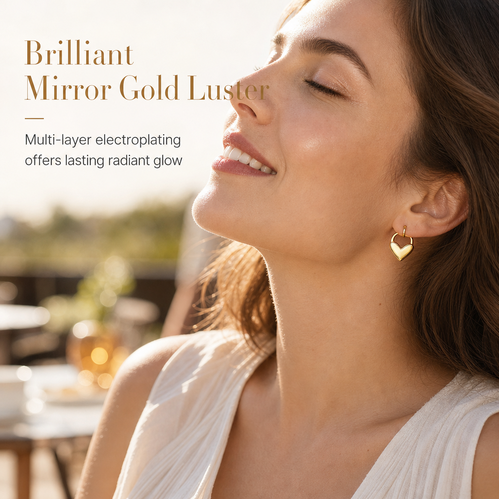 💛 LIMITED-TIME 50% OFF! ✨ Minimalist Smooth Heart Huggie Hoop Earrings – Light, Elegant, Versatile 🤍