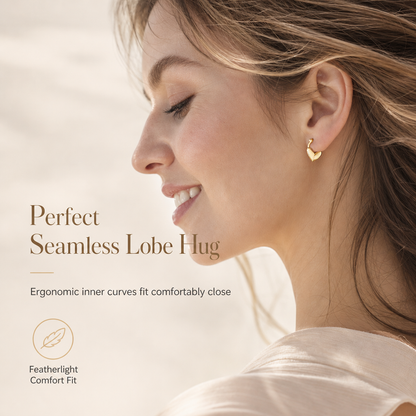 💛 LIMITED-TIME 50% OFF! ✨ Minimalist Smooth Heart Huggie Hoop Earrings – Light, Elegant, Versatile 🤍