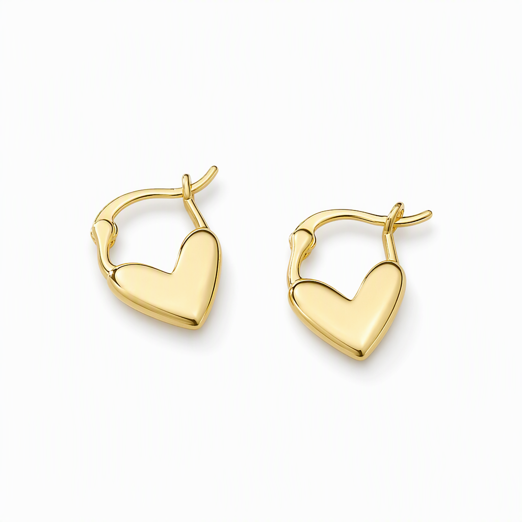 💛 LIMITED-TIME 50% OFF! ✨ Minimalist Smooth Heart Huggie Hoop Earrings – Light, Elegant, Versatile 🤍