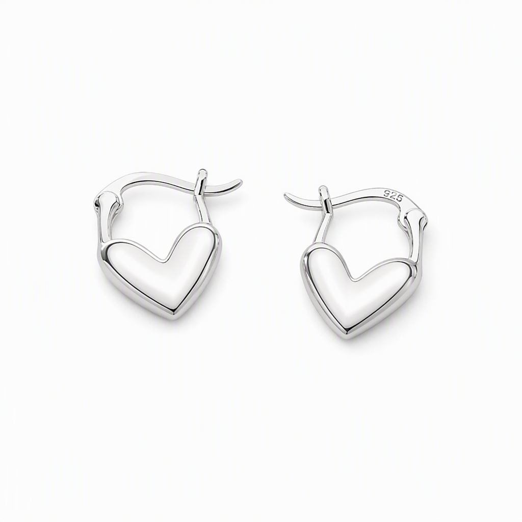 💛 LIMITED-TIME 50% OFF! ✨ Minimalist Smooth Heart Huggie Hoop Earrings – Light, Elegant, Versatile 🤍