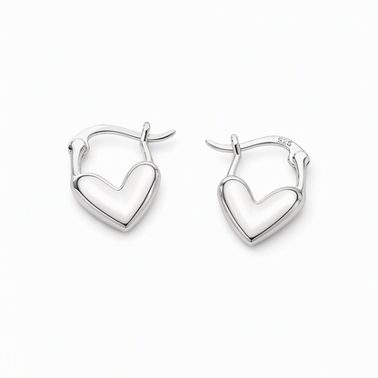💛 LIMITED-TIME 50% OFF! ✨ Minimalist Smooth Heart Huggie Hoop Earrings – Light, Elegant, Versatile 🤍