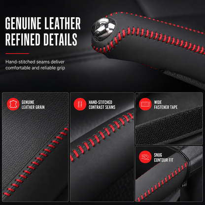 🚗 LIMITED-TIME 50% OFF! ✋ Universal Car Handbrake Protective Cover Sleeve – PU Leather, Anti-Slip, Interior Upgrade ✨