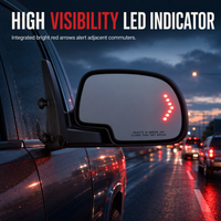 📢📢50% OFF !! ⏰Heated Side Rear View Mirror Glass Replacement with LED Turn Signal Light for or Passenger Side🚗⬅️➡️