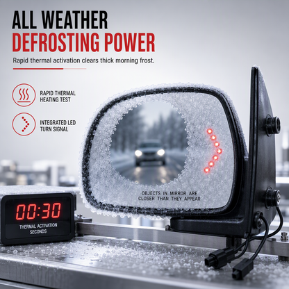 📢📢50% OFF !! ⏰Heated Side Rear View Mirror Glass Replacement with LED Turn Signal Light for or Passenger Side🚗⬅️➡️
