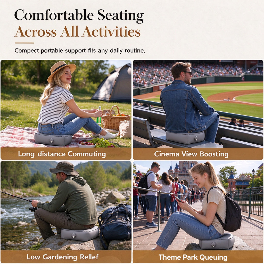Portable Inflatable Concert Cushion – Lightweight, Waterproof Outdoor Seat Pad