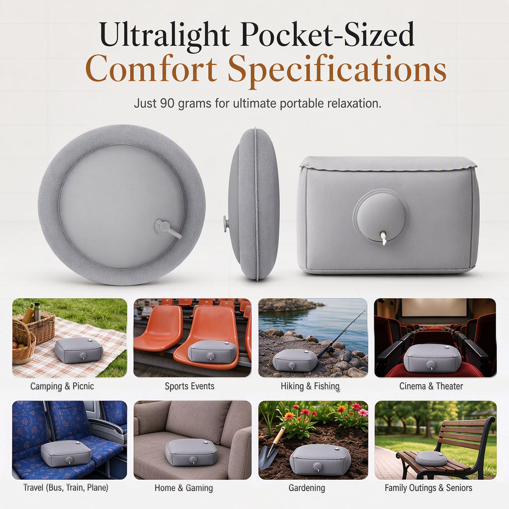 Portable Inflatable Concert Cushion – Lightweight, Waterproof Outdoor Seat Pad