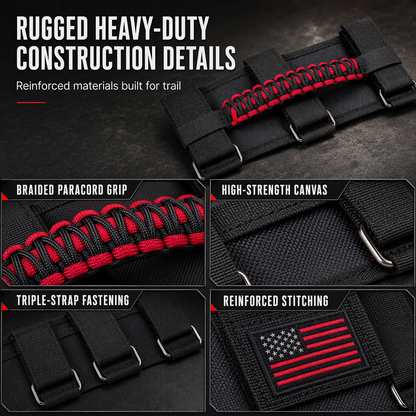 🚙 LIMITED-TIME 50% OFF! 🤝 Non-Slip Paracord Braided Roof Grab Handle – For SUV & Off-Road Vehicles ✨