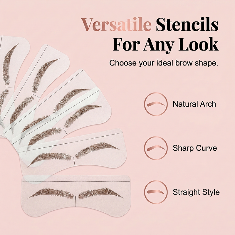 Eyebrow Stamp Kit – Symmetrical Brows, Smudge-Proof, Beginner Friendly 🖌️