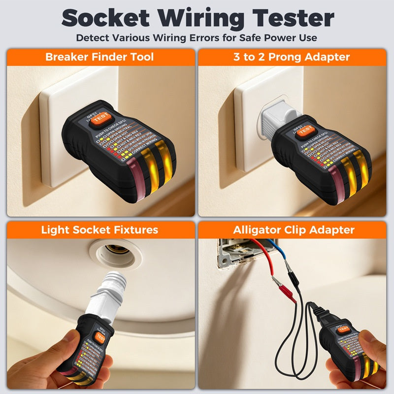 ✨⚡️Digital Circuit Breaker Finder with Socket Tester