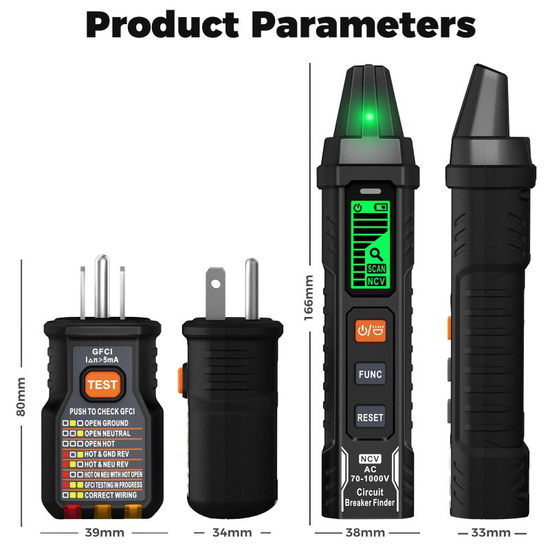 ✨⚡️Digital Circuit Breaker Finder with Socket Tester