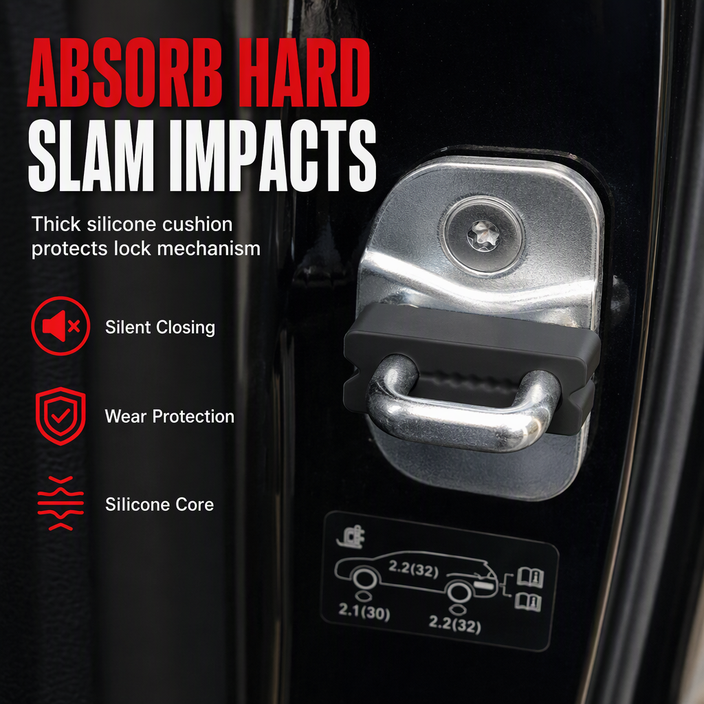 4 Pcs Car Door Shock Absorbing Buffer Pads Thickened Rubber Shockproof Gaskets for Car Door Lock Noise Reduction