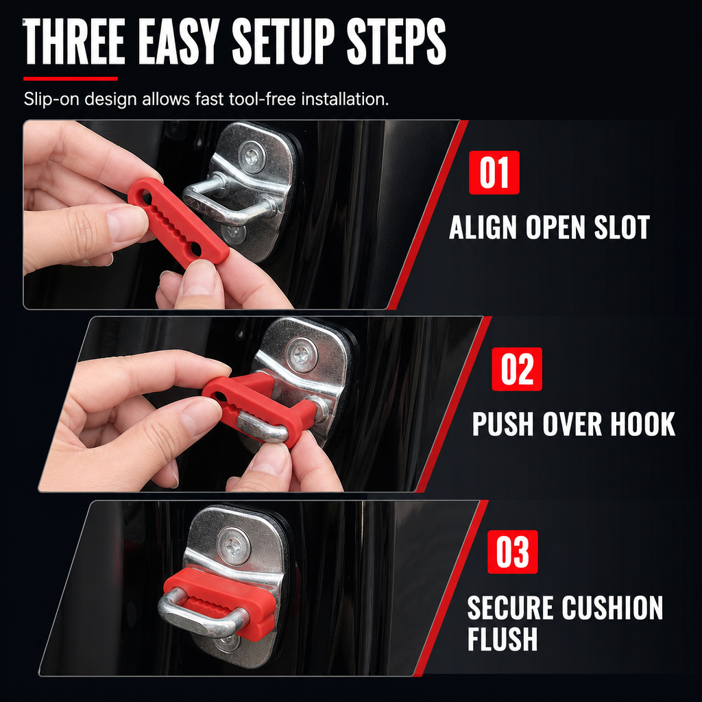 4 Pcs Car Door Shock Absorbing Buffer Pads Thickened Rubber Shockproof Gaskets for Car Door Lock Noise Reduction