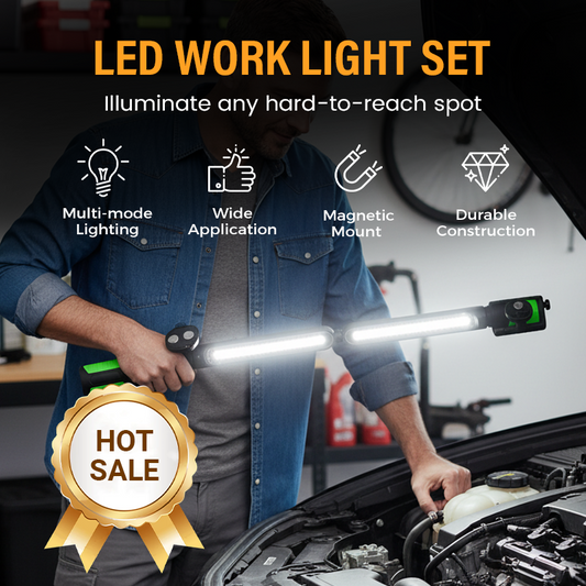 📢📢50% OFF !! ⏰Magnetic & Rechargeable LED Work Light Set