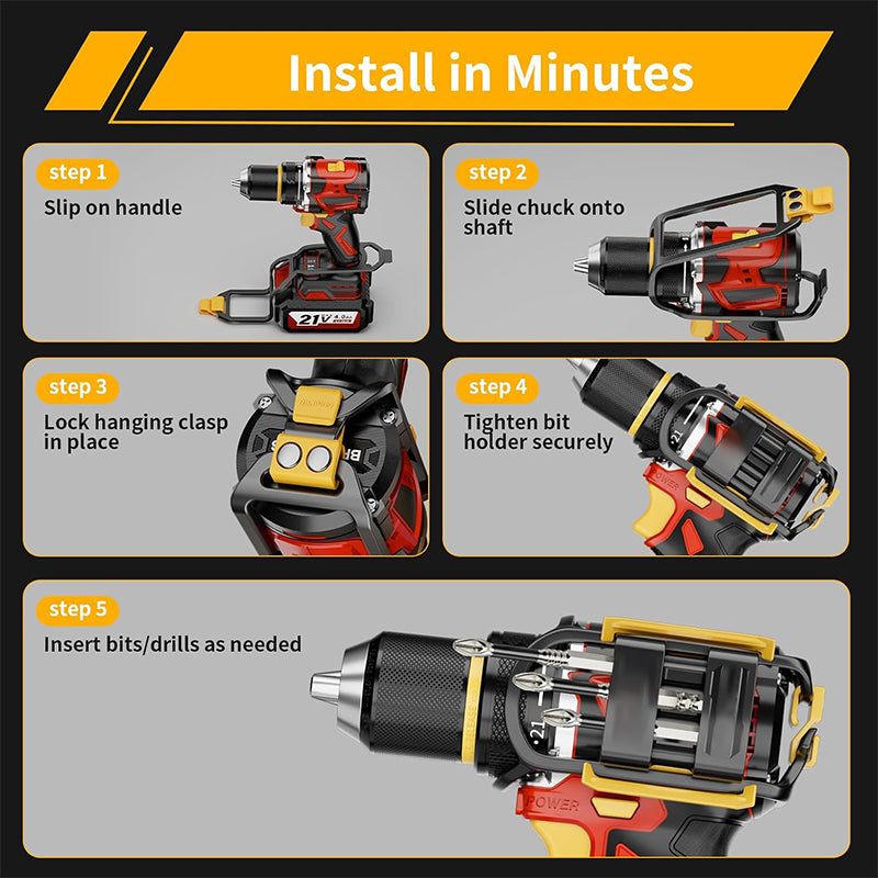 📢50% OFF🔥🔧Universal Drill Bit Holder – Convenient Storage Rack For Cordless Drills ✨