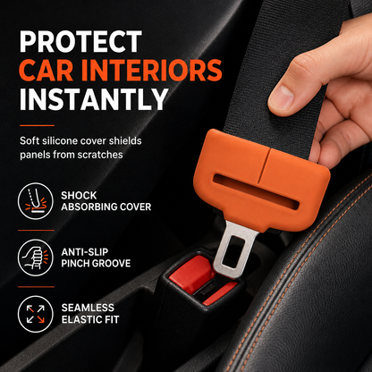 📢📢 50% OFF🚗Universal Silicone Car Seat Belt Buckle Protective Cover Anti-Collision and Anti-Scratch Interior Modification Accessory