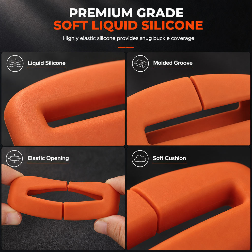 📢📢 50% OFF🚗Universal Silicone Car Seat Belt Buckle Protective Cover Anti-Collision and Anti-Scratch Interior Modification Accessory