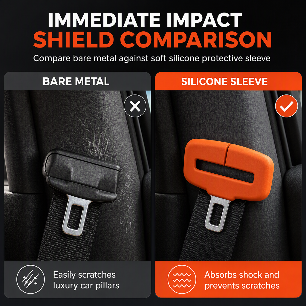 📢📢 50% OFF🚗Universal Silicone Car Seat Belt Buckle Protective Cover Anti-Collision and Anti-Scratch Interior Modification Accessory
