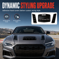 Car Hood Decorative Air Vent Sticker Adhesive Fake Intake Scoop Bonnet Trim Shark Gill Style