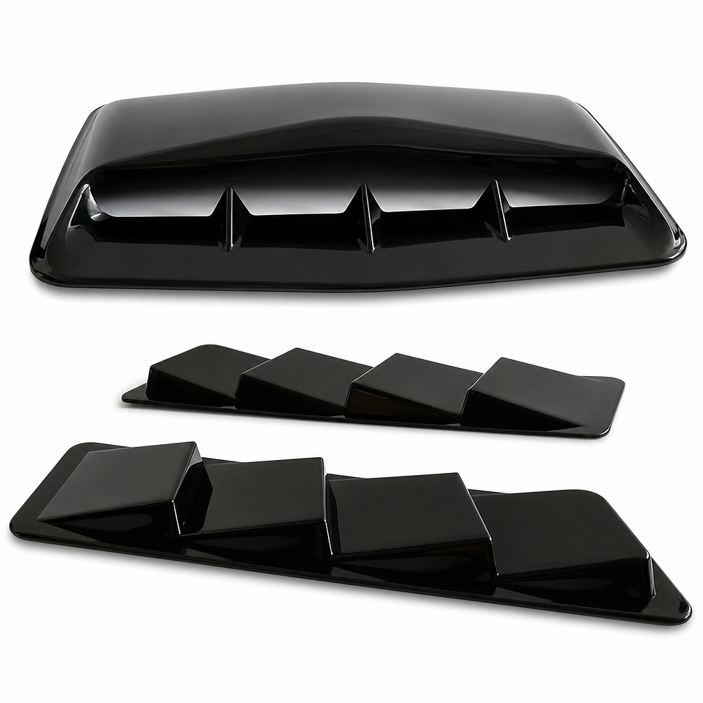 Car Hood Decorative Air Vent Sticker Adhesive Fake Intake Scoop Bonnet Trim Shark Gill Style