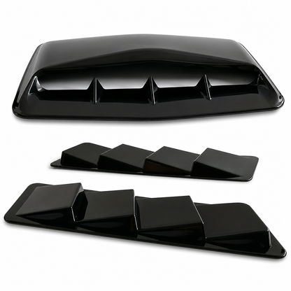 Car Hood Decorative Air Vent Sticker Adhesive Fake Intake Scoop Bonnet Trim Shark Gill Style