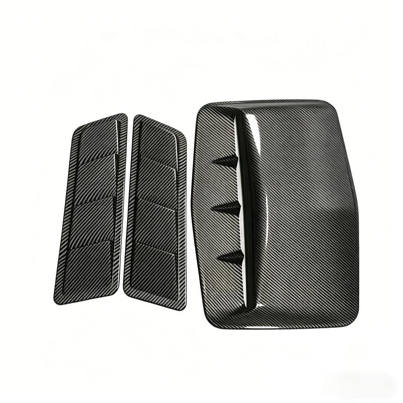 Car Hood Decorative Air Vent Sticker Adhesive Fake Intake Scoop Bonnet Trim Shark Gill Style