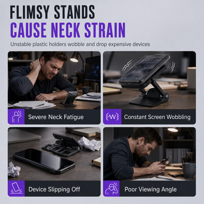 ✨Premium All-Metal Phone Stand – 360° Rotating Desktop Holder