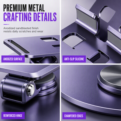 ✨Premium All-Metal Phone Stand – 360° Rotating Desktop Holder