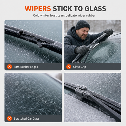 ⏳Limited-time 50% off💥2-Pack Car Stand Plastic Anti-Freeze Wiper Protector for Winter