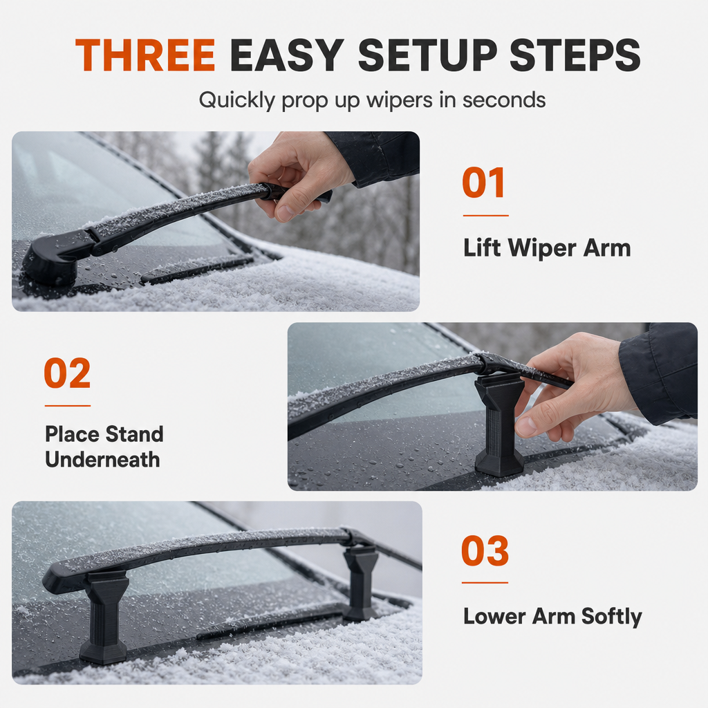 ⏳Limited-time 50% off💥2-Pack Car Stand Plastic Anti-Freeze Wiper Protector for Winter