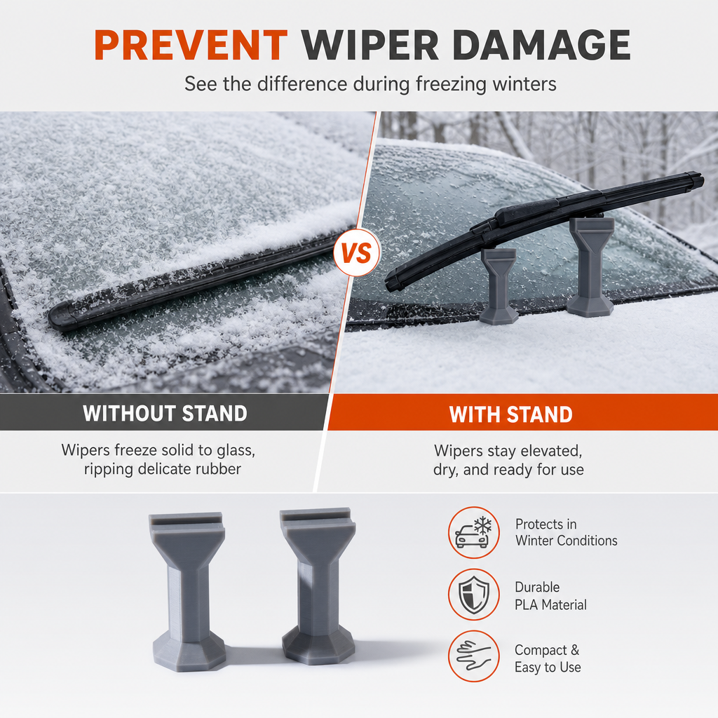 ⏳Limited-time 50% off💥2-Pack Car Stand Plastic Anti-Freeze Wiper Protector for Winter