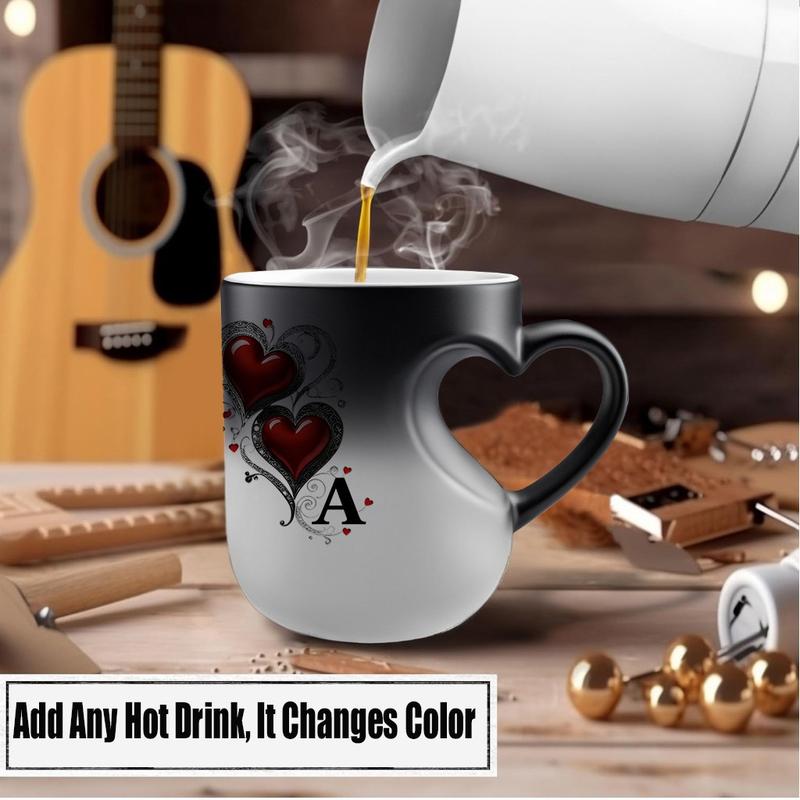 ⏳Limited-time 50% off⏰Color Changing Heart Handle Ceramic Mug♨️☕