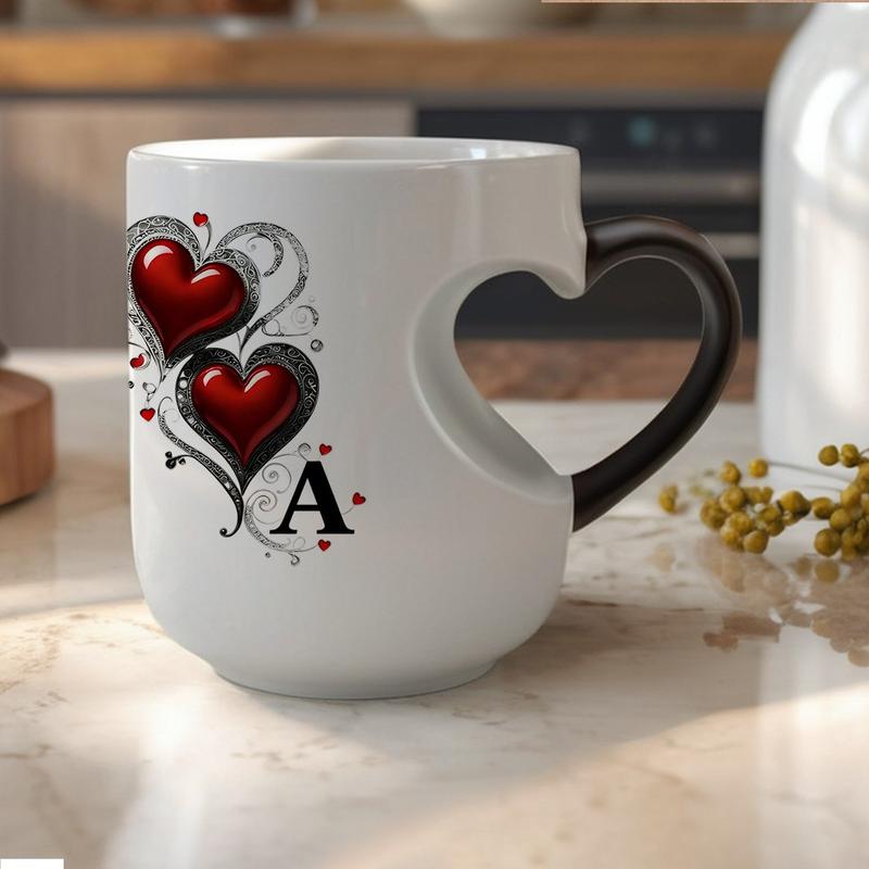 ⏳Limited-time 50% off⏰Color Changing Heart Handle Ceramic Mug♨️☕
