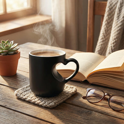 ⏳Limited-time 50% off⏰Color Changing Heart Handle Ceramic Mug♨️☕