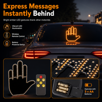 Interactive LED Car Gesture Light with Remote Control Finger Palm Warning Light for Vehicle Rear Window