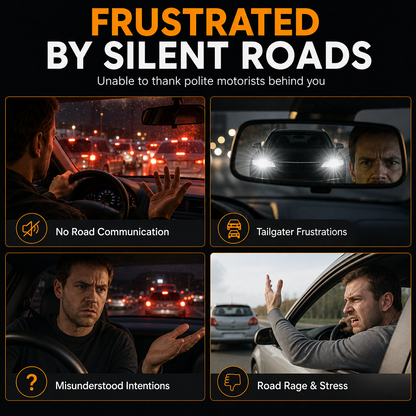 Interactive LED Car Gesture Light with Remote Control Finger Palm Warning Light for Vehicle Rear Window