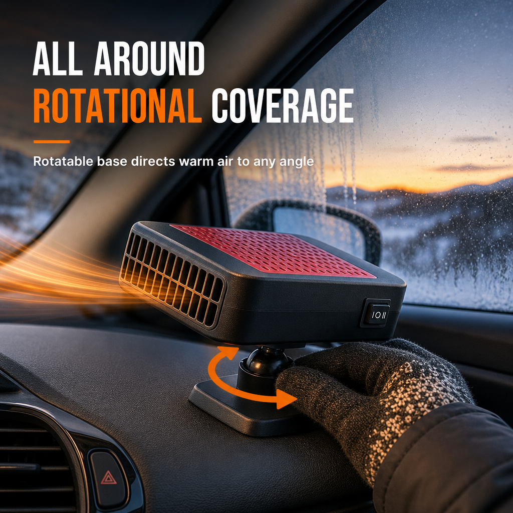 📢📢50% OFF !! ⏰Portable 12V Car and Windshield Defroster Defogger Fan for Vehicles