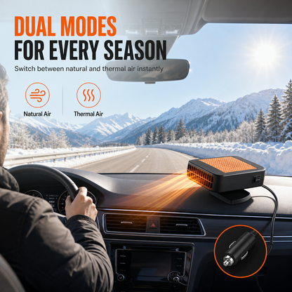 📢📢50% OFF !! ⏰Portable 12V Car and Windshield Defroster Defogger Fan for Vehicles