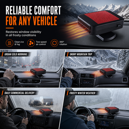 📢📢50% OFF !! ⏰Portable 12V Car and Windshield Defroster Defogger Fan for Vehicles