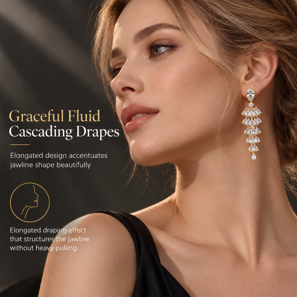 S925 Sterling Silver Post Micro Pave Zircon Fan Shaped Skirt Earrings for Women Elegant Exquisite Ear Jewelry 1 Pair