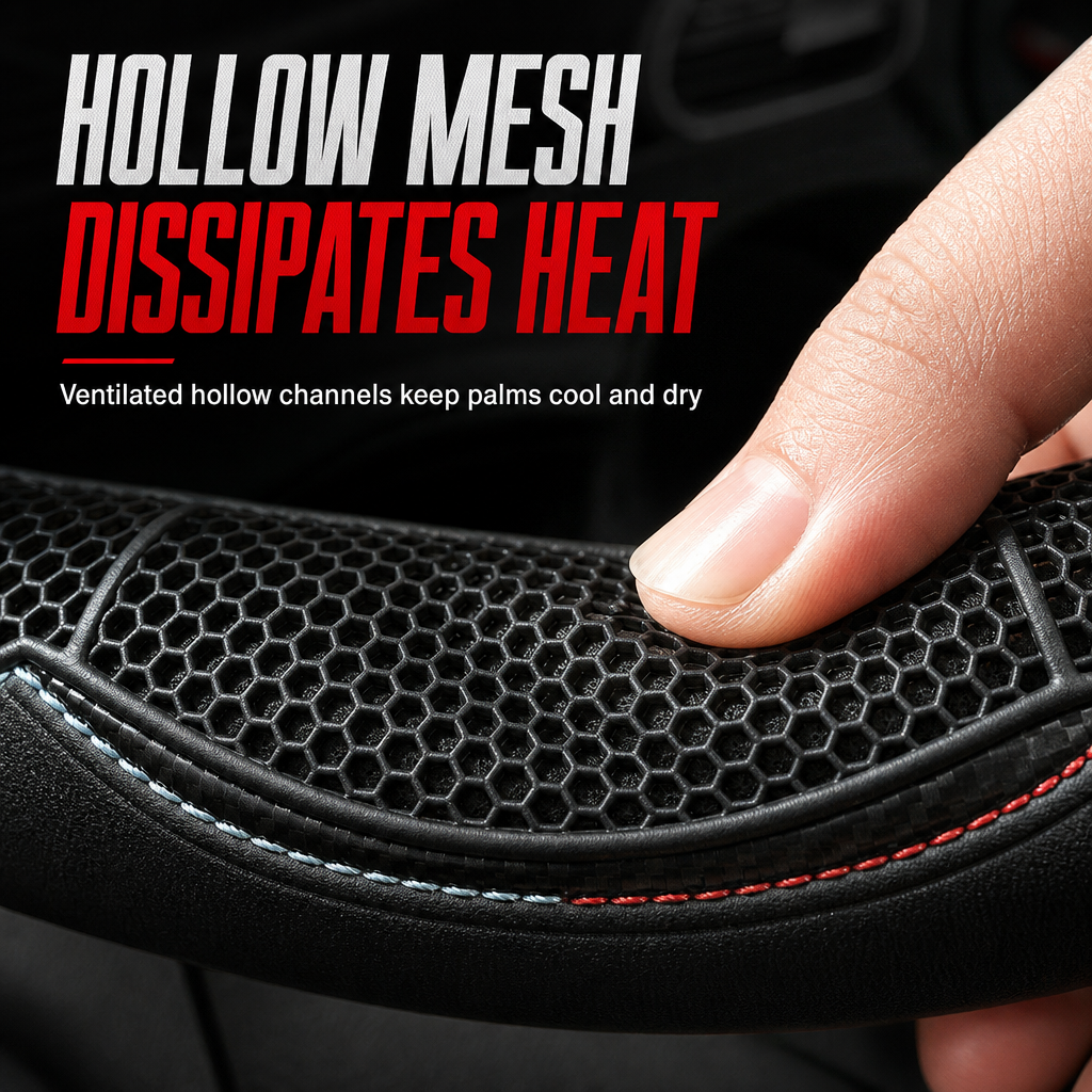 📢📢50% OFF !! ⏰Universal Non Slip Car Steering Wheel Cover Sporty Soccer Honeycomb Texture Steering Wheel Protector