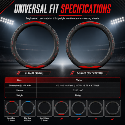 📢📢50% OFF !! ⏰Universal Non Slip Car Steering Wheel Cover Sporty Soccer Honeycomb Texture Steering Wheel Protector