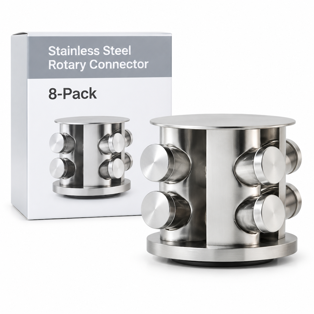 Stainless Steel 360 Degree Rotating Spice Rack Countertop Turntable Seasoning Bottle Organizer for Kitchen